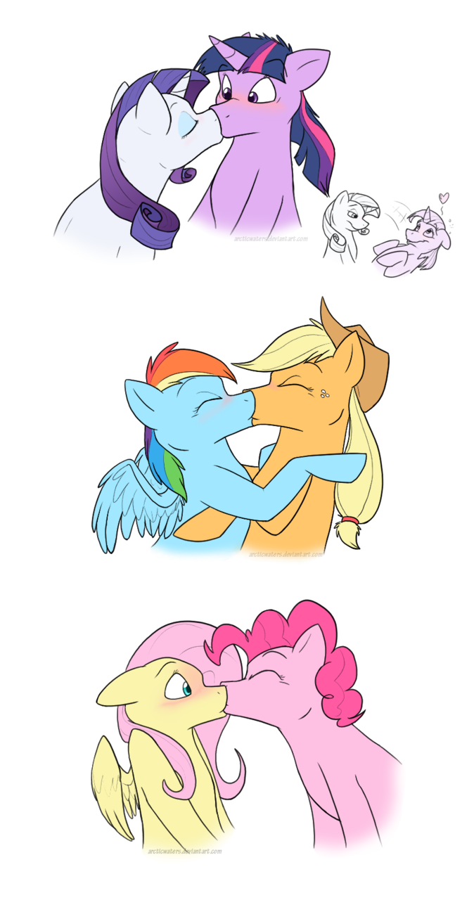 arcticwaters:  Lips Like Sugar by *Arcticwaters Have some pony kisses x3 Hang the