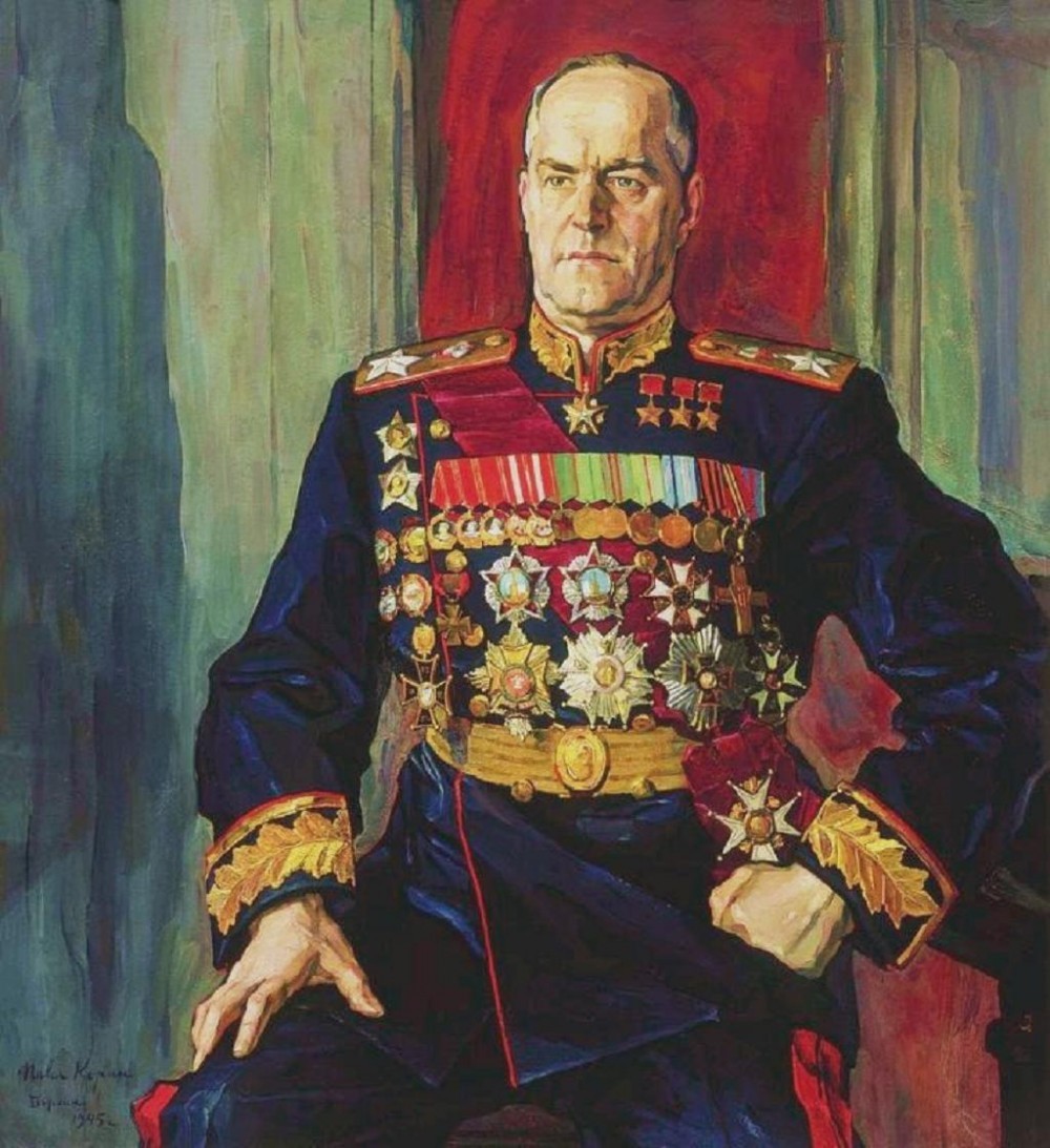renegadeorkestra:  Marshal Zhukov in a painting by Pavel Korin. 