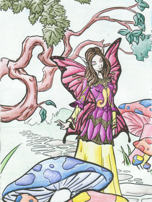 Set of faerie photos I coloured.