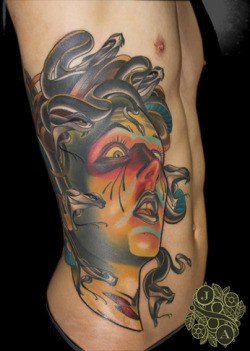 fuckyeahtattoos:  Medusa Side Piece - Justin