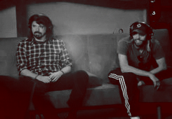 justanapple:  Dave and Taylor listening to Rope. 