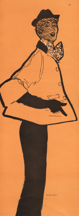 dtxmcclain:  Fashion illustration, Traina-Norrell, 1950