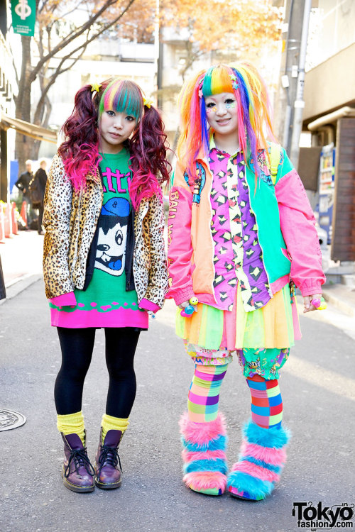 Extra-super-extreme-awesome rainbow colors from Maimai &amp; Marina in Harajuku!