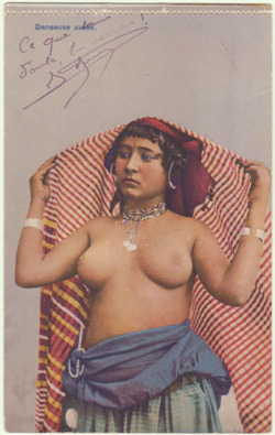 msbehavoyeur:  Arab Dancer Vintage Postcard