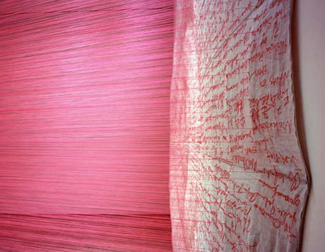 alecshao:  Do-Ho Suh, Paratrooper (The threads are attached to a cloth of embroidered