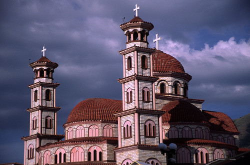 by ๑۩๑ V ๑۩๑ on Flickr.The new orthodox cathedral in Korçë - Albania.