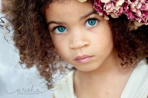 Black babies with blue eyes