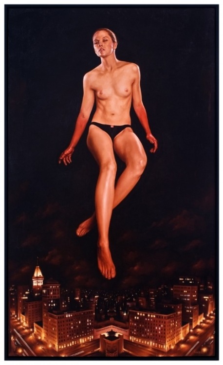 ssdmmfr:  Artist: Aaron Nagel “Beacon” 40” x 68”, Oil on Canvas, 2011 