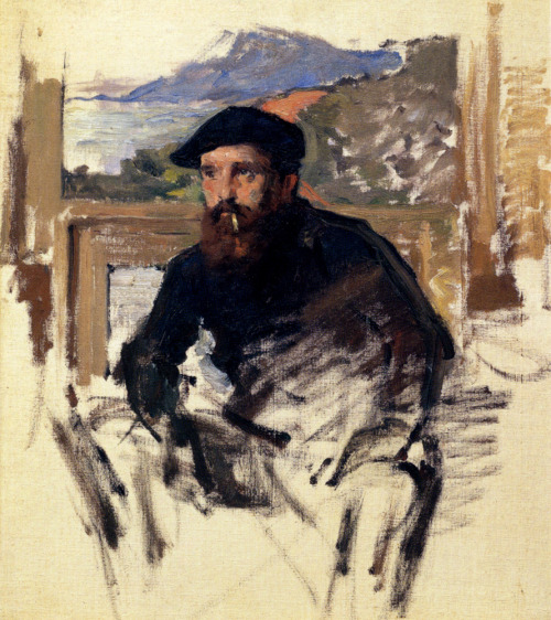 loquaciousconnoisseur:  Claude Monet Self-Portrait in His Atelier 