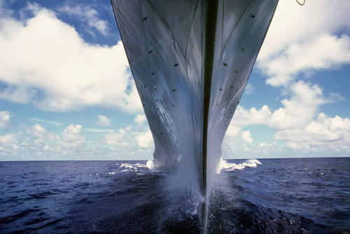 BB-63 battleship Missouri photo by Greg Manor, en route to Hawaii, 1986