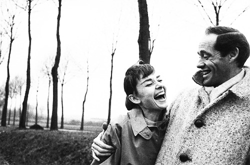 missavagardner:  Audrey Hepburn &amp; Mel Ferrer, Paris, 1956.