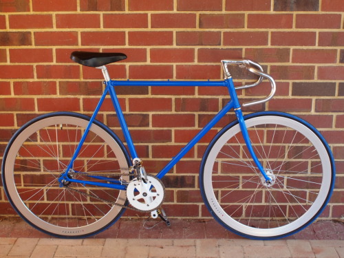 into-temptation: Mitch’s bike. Next change is a brooks saddle and brown leather handlebar tape.