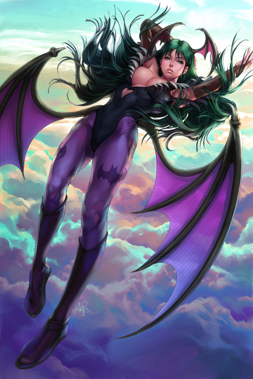 XXX epicwomen:  Morrigan by Stanley “Artgerm” photo