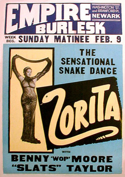 Zorita A Vintage 50&Amp;Rsquo;S-Era Window Poster Advertising A February Appearance