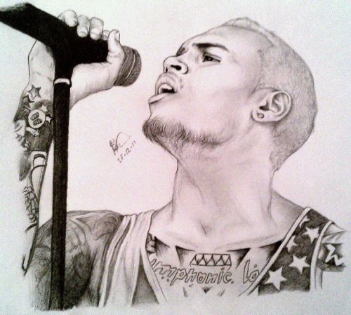 sheeztillhere:Chris Brown by Beth Maddox Art@chrisbrown this is amazing!