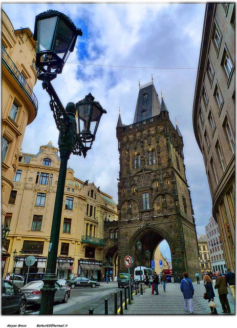 bluepueblo:  City Gate, Prague, Czech Republic photo via besttravelphotos 