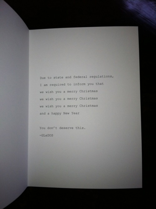 roboticdreams: trexchristine: Portal wants to wish you a merry christmas. I have waited literally