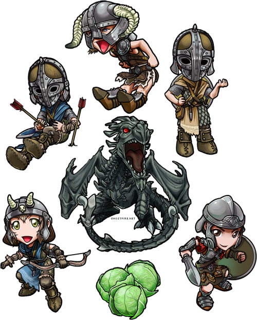 dovahkiin: rememberwhenyoufeltsogood: “Skyrim Cuties” by ghostfire So cute WHY ARE TH