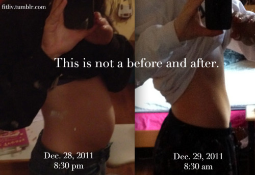 healthylivingforyou: fitliv:  I thought this comparison was necessary. Guys, being bloated does not 