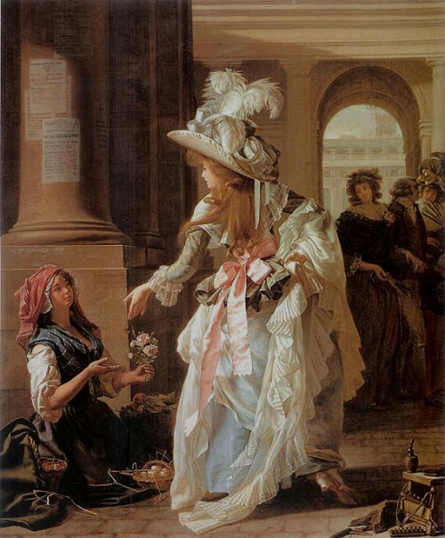 monsieurleprince: Michel Garnier (1753-1819) - A fashionably dressed woman in the arcade of Palays R