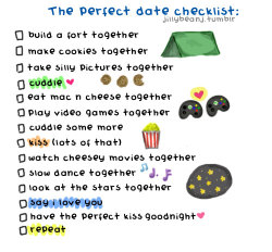 dominantlife:  The Perfect Date Checklist–-more articles in the Library For Kinksters.