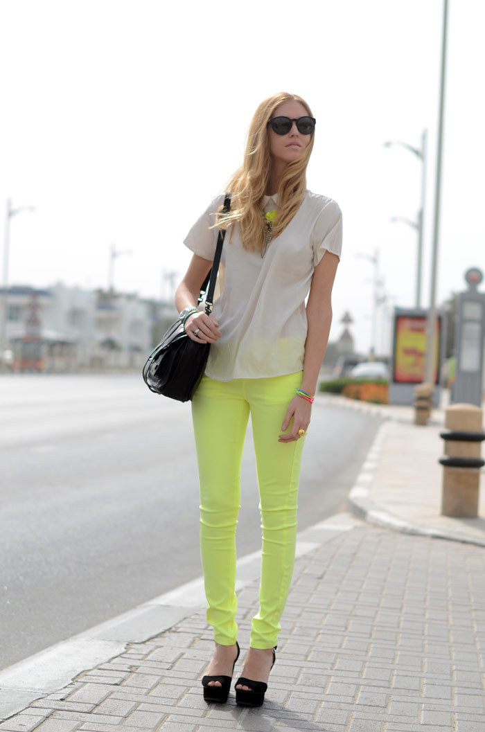 ddenim:  PRADA WEDGESASOS NEON JEANSAMERICAN APPAREL SHIRTFRIENDSHIP BRACELETS bought