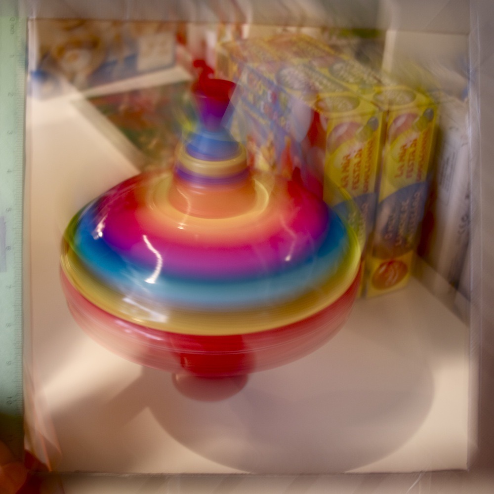 Spinning top in toy store, NE Alberta St.
Have a blurry New Years, folks.