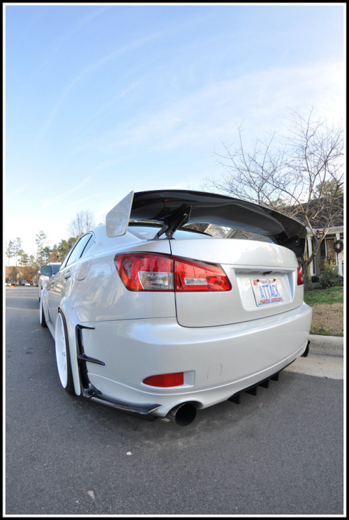 toyotatumblin:  momohitsthespot:  Sexy shit..  The famous supercharged IS350.  2006 Lexus IS350 Engine: 3.5L Supercharged 2GR-FSE; HKS GT Supercharger, 3-row front mount intercooler w/hard piping kit; PPE long tube headers; Synapse synchronic blow-off