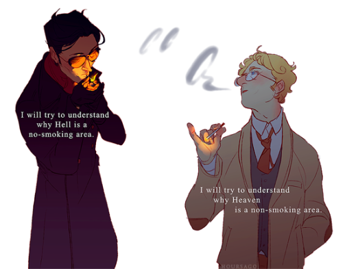 hoursago:  hoursago:  crowley’s and aziraphale’s new year’s resolutions  HAPPY END