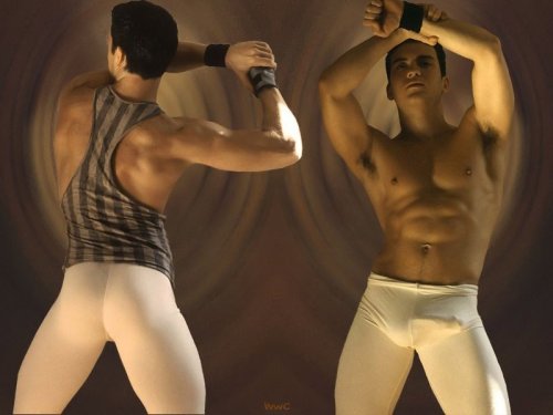 scruffyjizzmonkey:  grabyourankles:  Carlos Morales in white tights       (via TumbleOn)
