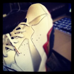 Retro Air Jordan 7 Olympic&hellip;&hellip;..GOLD LACE TIPS!