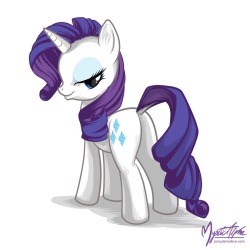 fisherpon:  Rarity Pose 7  eee cute! &lt;3 Oh hey, look&hellip; she has an actual horsey tail that&rsquo;s bare on the underside, like i do &lsquo;em. It&rsquo;s nice seeing that once in awhile in other artists&rsquo; work!