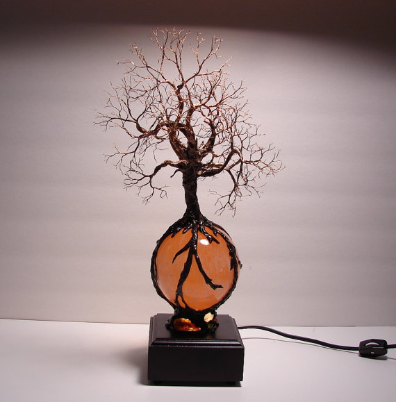wickedclothes:  Tree of Life with Light Base This Tree of Life sculpture is placed
