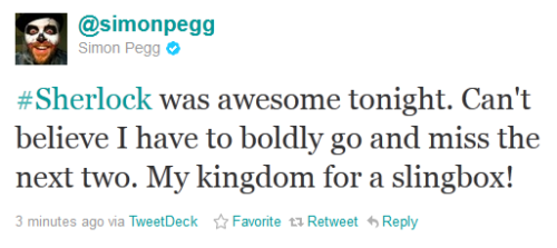 unremarkablism:picnicsatasgard:PUKING BECAUSE SIMON PEGG IS NOT ONLY TALKING ABOUT HOW SHERLOCK IS “