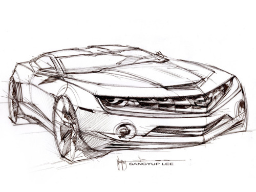 Sangyup Lee. Camaro sketches. 2008.