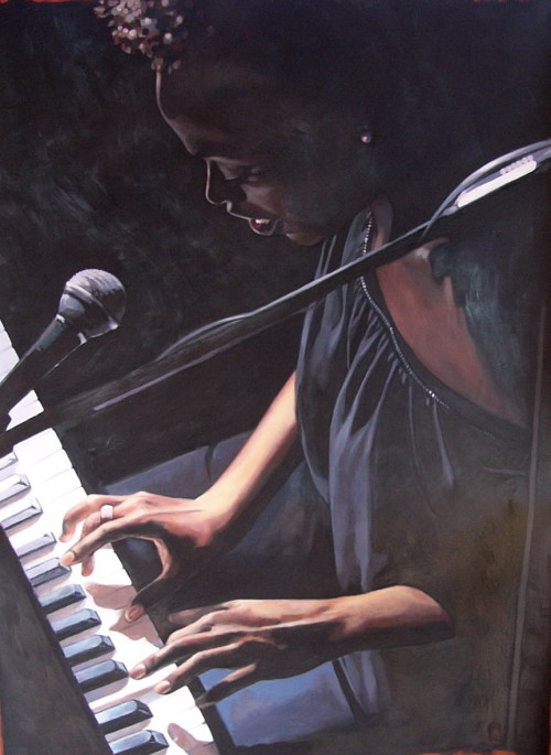 thomassaliot: Black piano Oil on canvas