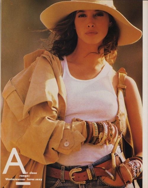 magnificentmodels:  1985 Vogue US December 1986 by Patrick Demarchelier 1987 Vogue Germany 1987 by Albert Watson 1988 4xHarper’s Bazaar US July 1988 by Matthew Bolston Waterfall, Los Angeles, 1988 by Herb Ritts 