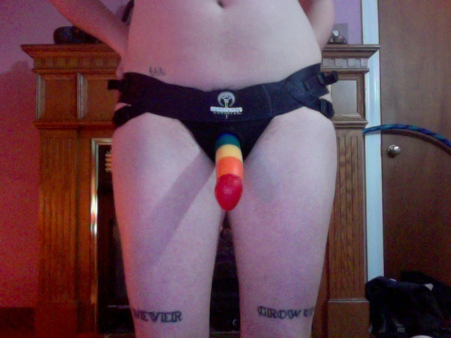 yeastydaysofyesterdaysrevolution:  Here is me in my new strap on as promised. I’m