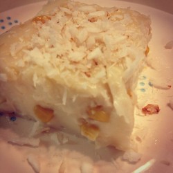My Mother&rsquo;s Maja Blanca Con Mais. It&rsquo;s Similar In Texture To