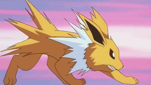 willfosho:No. 135: Jolteon aka Thunders (サンダース). Its cells generate weak power that is amplified by 
