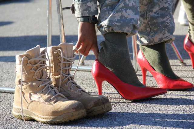 chadleymacguff:    The scene, part of the “Walk a Mile in her Shoes” event, was