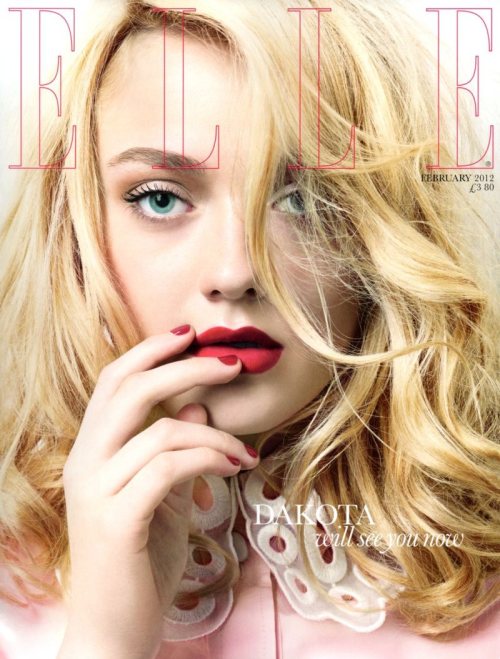 billidollarbaby: Dakota Fanning for Elle UK, February 2012 styled in Dolce and Gabbana and Louis Vui