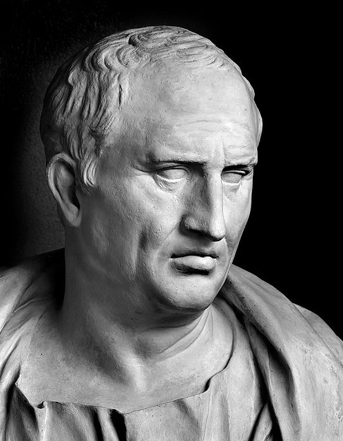 thecultofgenius:Marcus Tullius Cicero would be 2118 years old today. He was a Roman philosopher, sta