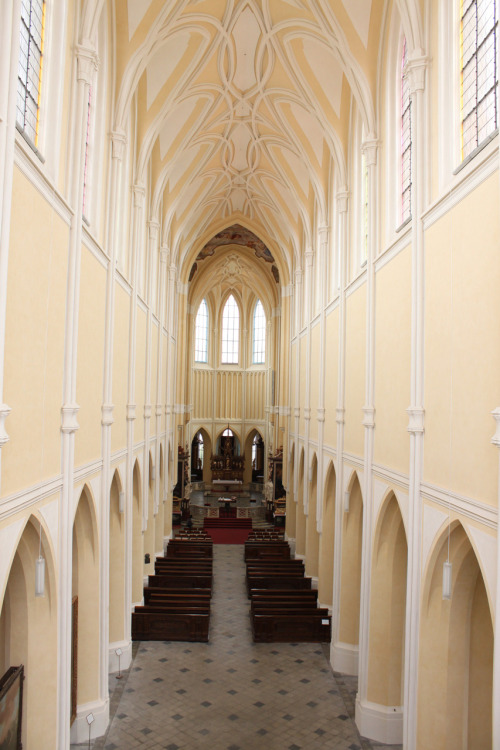 Kostel Nanebevzetí Panny Marie a svatého Jana Křtitele, Kutná Hora, view of the nave, project by Jan