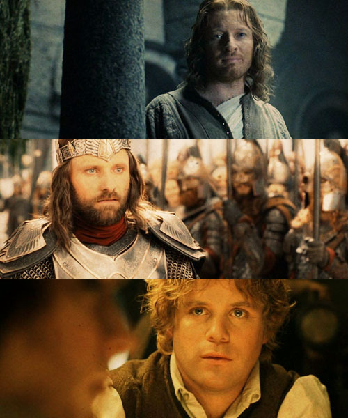 Lord Of The Rings • Faramir, Aragorn, & Sam: The three characters in...