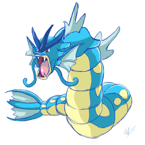 POKEDDEX Day 23- Favourite Design Gyarados Harkening back to the good old days where Pokemon were ba