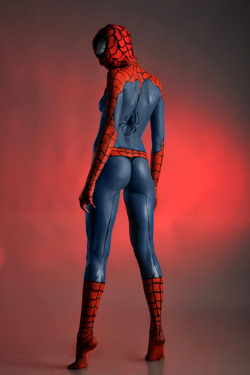 nerdybodypaint:  Spiderman body paint