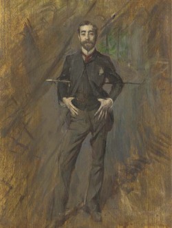 jonnodotcom:  Giovanni BoldiniPortrait of John Singer Sargentca. 1890 (via malebeautyinart) 