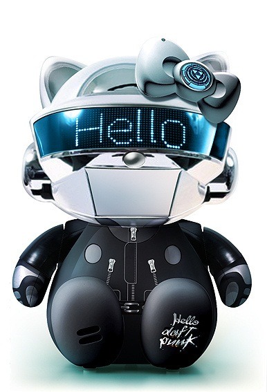 fearandhope:  Daft Punk x Hello Kitty by Joseph Senior… Dope 
