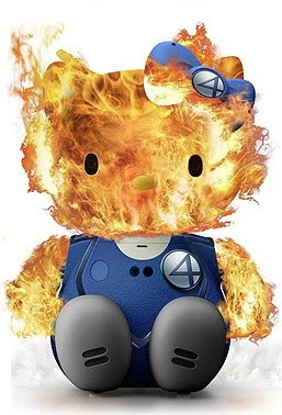 fearandhope:  Hello Kitty x Fantastic 4… the Torch looks pretty good 